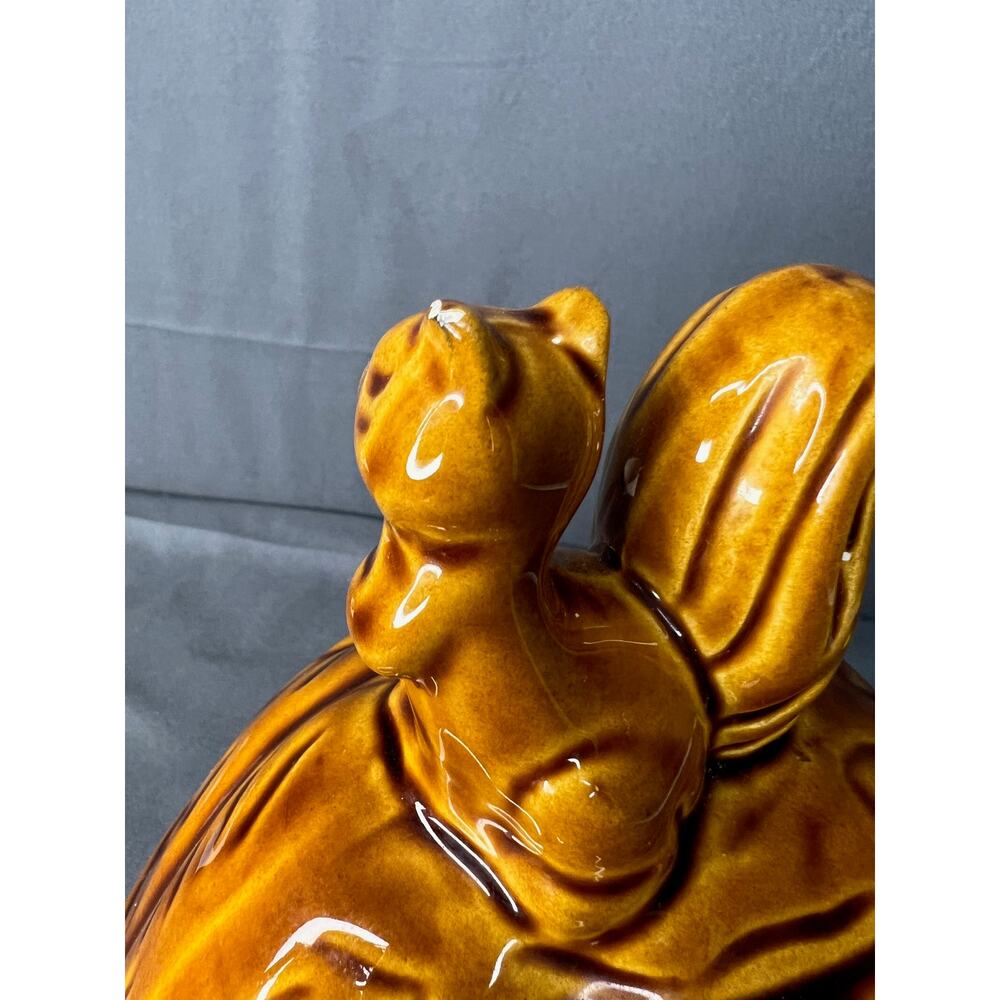 Squirrel on Nut Candy Dish Ceramic 6x7" - Picture 8 of 8